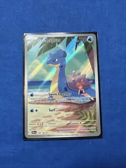Pokemon TCG Misty's Lapras Holo Card Rare Illustration, 194/182, Destined Rivals - Image 1