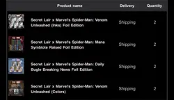 MTG Spider-Man FOIL Secret Lair SpiderMan Symbiote Lands Raised Foil confirmed - Image 2