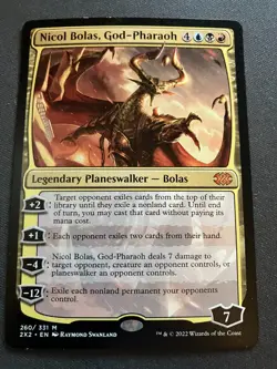 MTG Nicol Bolas, God-Pharaoh {Double Masters 2022} - LP - Image 1