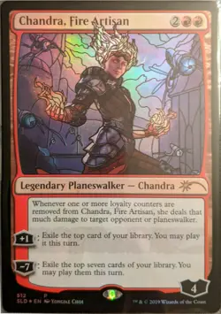 Chandra, Fire Artisan - Foil - Stained Glass x1 - Secret Lair Drop Series - NM-M - Image 1