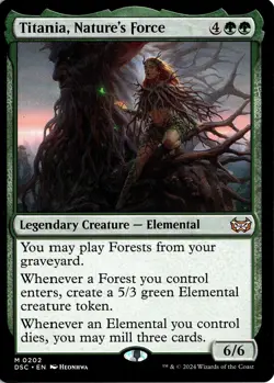 NM - Titania, Nature's Force M Commander: Duskmourn: House of Horror 202 - Image 1