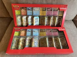 Pokemon Prismatic Evolutions 8 Mini-Tins Promo Cards Costco Pack - NEW IN HAND - Image 1
