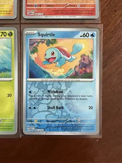 Pikachu Bulbasaur Squirtle Charmander Pokemon 151 NM - Reverse Holo Set - Image 3