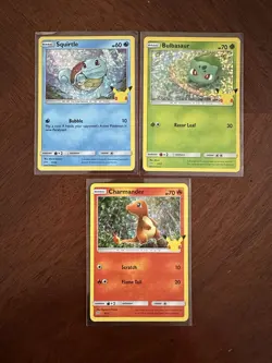 Pokemon 25th Anniversary McDonald’s Promos Bulbasaur Squirtle Charmander NM Holo - Image 1