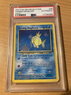PSA 2001 P.M. Neo Revelation Shining Magikarp Holo 66 Authentic Pokemon - Image 1