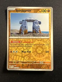 2023 Pokemon SVI Stonjourner 121 /198 English TCG Reversed Holographic Holo Foil - Image 1