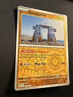 2023 Pokemon SVI Stonjourner 121 /198 English TCG Reversed Holographic Holo Foil - Image 2