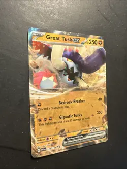 2023 Pokemon Scarlet & Violet Great Tusk Ex 123 /198 Full Art Holo Rare - Image 2