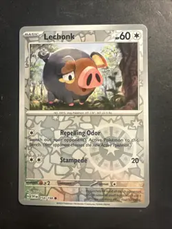 Lechonk 154 /198 Pokemon Scarlet Violet Reverse Holo Holographic Foil 2023 - Image 1