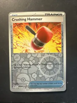 Trainer Item Crushing Hammer 168 /198 Pokemon Scarlet Violet Reverse Holo 2023 - Image 1