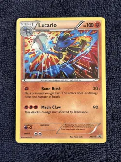 Pokemon TCG Lucario XY XY140 Holo Promo Cosmos Holo Rare Promo - Image 1