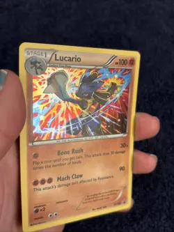 Pokemon TCG Lucario XY XY140 Holo Promo Cosmos Holo Rare Promo - Image 3