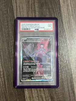 Pokemon TCG Team Rocket's Mewtwo EX Destined Rivals 231/182 PSA 9 - Image 1