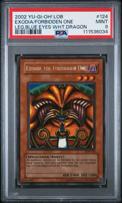 2002 Yu-Gi-Oh! Exodia the Forbidden One LOB-124 Ultra Rare PSA 9 Original - Image 1