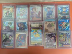 Pokemon Card Lot Pristine 10 Pikachu, Trainers, Full Art, Plus More - Image 1
