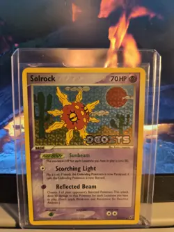 Pokemon TCG Solrock EX Deoxys 47/107 Reverse Holo Stamped Uncommon Card - Image 1