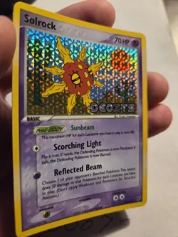 Pokemon TCG Solrock EX Deoxys 47/107 Reverse Holo Stamped Uncommon Card - Image 4