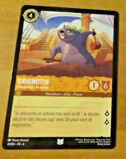 LORCANA TRADING CARD GAME DISNEY CHAPITRE 6 CARTE GRIGNOTIN 4/204 FR 2024 NEUF - Image 1