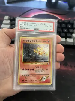 Blaine's Moltres #146 PSA 8 - Japanese Gym 2 - JP Pokemon Card - CA Seller - Image 1
