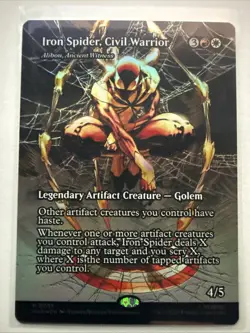 MTG Iron Spider, Civil Warrior 0039 Foil (Borderless) Marvel Eternal-Legal NM - Image 1