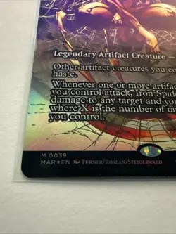 MTG Iron Spider, Civil Warrior 0039 Foil (Borderless) Marvel Eternal-Legal NM - Image 2