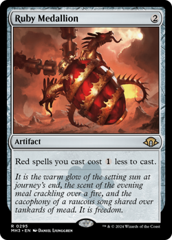 Ruby Medallion (REGULAR) x1 - MTG Modern Horizons 3 MH3 #295 - Image 1