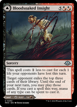 Bloodsoaked Insight // Sanguine Morass (REGULAR) x1 - MTG MH3 #252 - Image 1