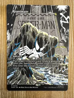MTG - Reanimate - Borderless - Marvels Spiderman - Non Foil - NM - Image 1