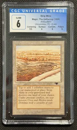 STRIP MINE (Even Horizon) Antiquities CGC 6 MTG - Image 1