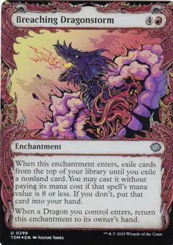 MTG Tarkir Dragonstorm - Breaching Dragonstorm - TDM 299 - Showcase FOIL - Image 2