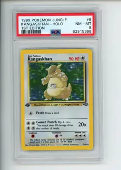 1999 Pokemon Jungle Kangaskhan 5/64 1st Edition Holo Rare PSA 8 NM-MT - Image 1