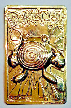 Pokemon Poliwhirl Tadpole Gold Trading Card Nintendo 1999 23K Gold Plated #61 - Image 2