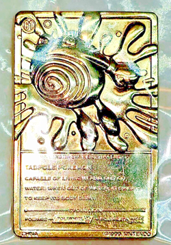 Pokemon Poliwhirl Tadpole Gold Trading Card Nintendo 1999 23K Gold Plated #61 - Image 4