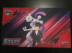 Pokemon STAFF Playmat Giovanni & Mewtwo - Pittsburgh Regional Championships 2025 - Image 1