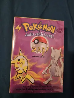 FACTORY SEALED 1999 Pokemon Zap Base Set Theme Deck 742818060189 - Image 1