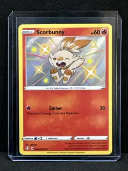 Pokemon TCG Scorbunny SV015/SV122 Holo Rare Shiny Vault Shining Fates - Image 1