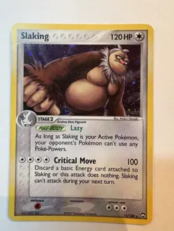 PSA 9 SLAKING 13 POWER KEEPERS EX HOLO POKEMON MINT - Image 2