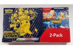Pokemon Surging Sparks Elite Trainer Box Booster Bundle 2 Pack Factory Sealed - Image 1