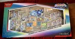 Pokemon Prismatic Evolutions Lucario ex & Tyranitar ex Premium Collection - Image 1