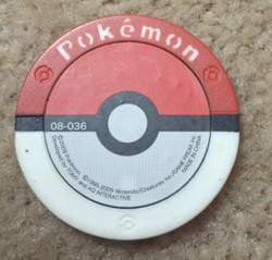2009 TOMY NINTENDO POKEMON JAPANESE BATTRIO GULPIN COIN / CHIP, 08-036 - Image 2
