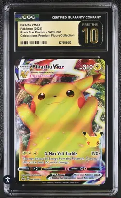 Pokemon Celebrations Pikachu VMAX black star promos - SWSH062 CGC PRISTINE 10 - Image 1