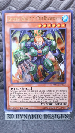 | Yugioh Dinomight Knight, the True Dracofighter MACR-EN022 1st Ultra Rare NM | - Image 1