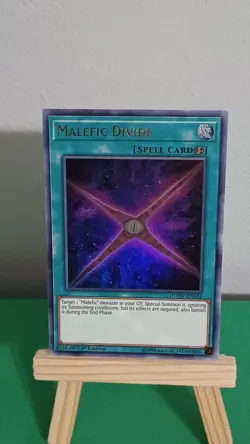 2020 Yugioh Malefic Divide Spell Card DUOV-EN044 Ultra Rare Duel Overload - Image 3