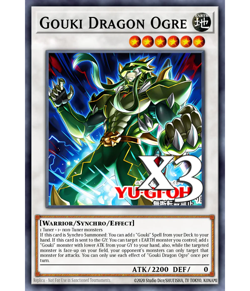 3X Gouki Dragon Ogre DOOD-EN041 C Doom of Dimensions NM 1st Ed Yugioh - Image 1