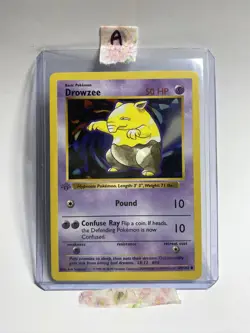 Pokemon Trading Card Drowzee Base Set 49/102 First Edition Shadowless - Image 3
