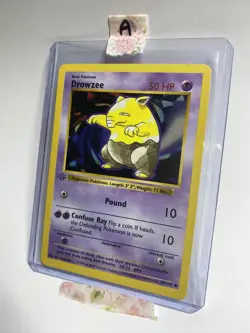 Pokemon Trading Card Drowzee Base Set 49/102 First Edition Shadowless - Image 4