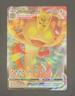 Pokemon Card Meowth VMAX SWSH005 Black Star Promo - Near Mint - Image 1