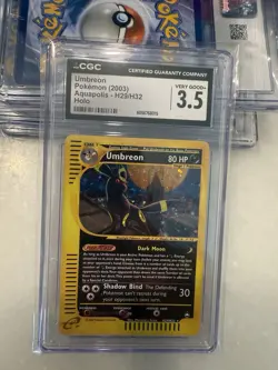 📈 POP 3 🔥 CGC 3.5 Umbreon 2003 Aquapolis H29/H32 Holo Pokemon Card Eeveelution - Image 1