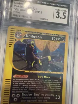 📈 POP 3 🔥 CGC 3.5 Umbreon 2003 Aquapolis H29/H32 Holo Pokemon Card Eeveelution - Image 2