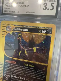 📈 POP 3 🔥 CGC 3.5 Umbreon 2003 Aquapolis H29/H32 Holo Pokemon Card Eeveelution - Image 3